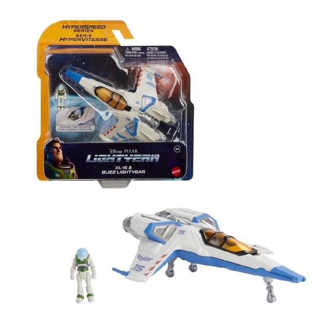 Figura de acción Disney Pixar Lightyear Buzz con la nave espacial XL-15