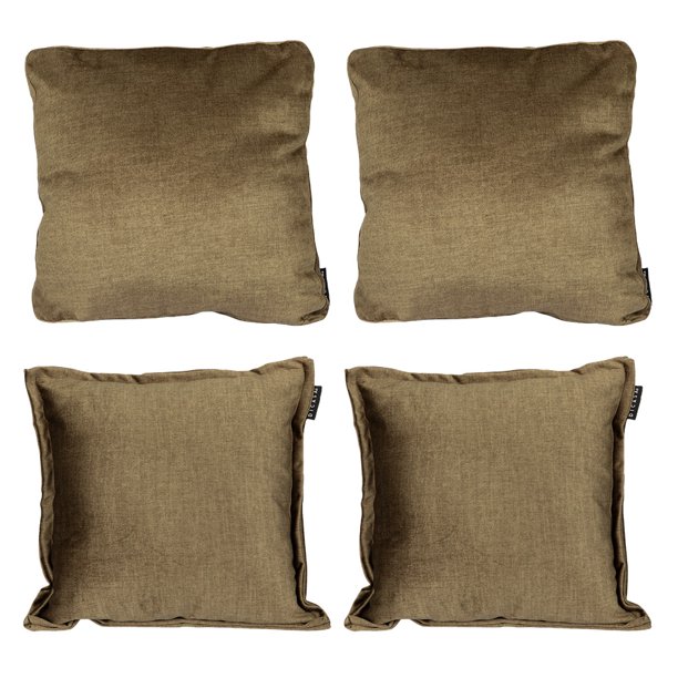 Set de 4 Cojines Kappa ZIta (2 Cuadrados + 2 Cuadrados Grandes) Verde Olive