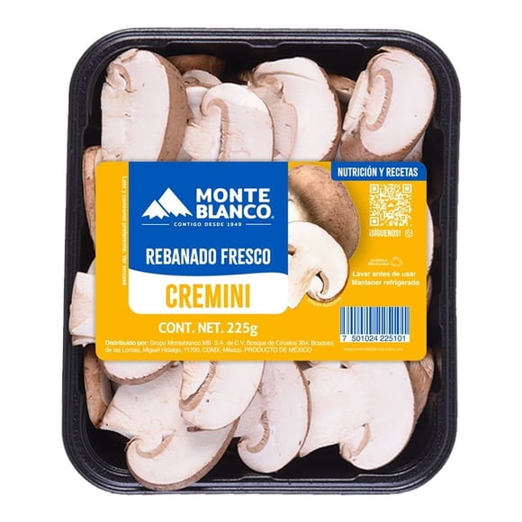 Hongos Cremini Rebanados Monte Blanco Setas Comestibles 225 g
