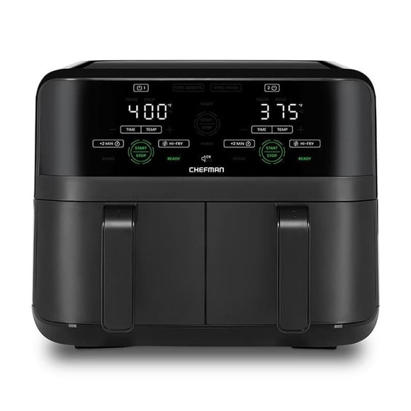 Freidora de Aire Chefman Digital Doble canastilla 5.6 L Negro