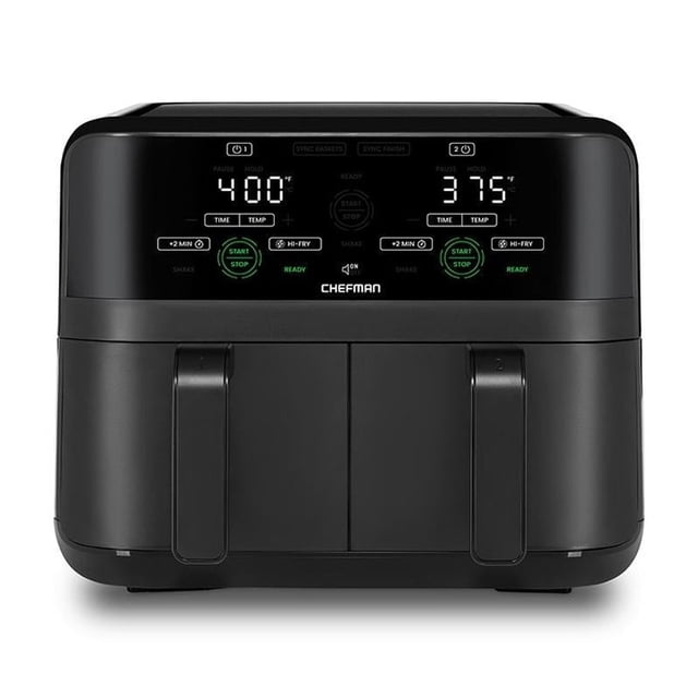 Freidora de Aire Chefman Digital Doble canastilla 5.6 L Negro