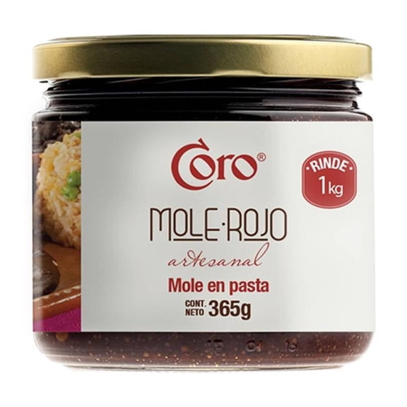 Mole en pasta Coro rojo artesanal 365 g