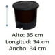 thumbnail image 4 of Bote de Basura Plastic Trends con Pedal 14 l Chocolate, 4 of 4