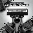 thumbnail image 4 of Cartucho de Rastrillo Gillette Mach3 Carbono con Carbón Activado y 3 Hojas, 4 pzas, 4 of 5