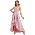 thumbnail image 4 of Vestido de Manga Larga Una Línea para las Mujeres Elástico Twirly Patinador Escuela Vestido de Recital Cuello Redondo Sólido Vestido para Niña de 4-14 Años, 4 of 6