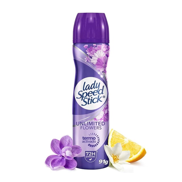 Desodorante Mujer Lady Speed Stick Unlimited Flowers Antitranspirante en Aerosol 91 g