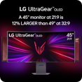 thumbnail image 2 of LG 45GS95QE Ultragear OLED Monitor curvo para juegos 45 pulgadas WQHD 800R 240 Hz 0,03 ms DisplayHDR True Black 400 AMD FreeSync Premium Pro NVIDIA G-Sync HDMI 2.1 DisplayPort Soporte inclinable/altur, 2 of 5