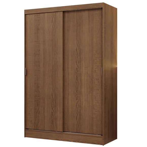 Ropero Closet Madesa Luke 2 Puertas Corredizas con Cajón con llave Marrón Madesa Luke