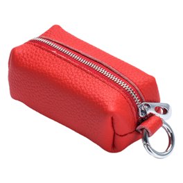 Qarigey Cartera de mujer, llaves de cuero, llavero portátil, monedero, organizador para mujer Carteras Rojo