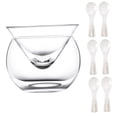 thumbnail image 4 of Caviar Chiller Server Juego de Recipiente para Caviar Cuenco de Vidrio con Soporte para Hielo Plato Dividido para Servir Cucharas Incluidas Material de Vidrio Borosilicato Transparente Adecuado, 4 of 8