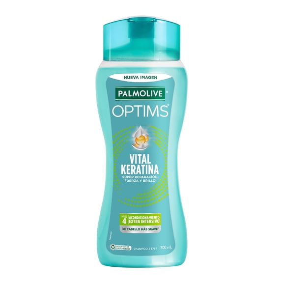 Shampoo Palmolive Optims Nivel 4 Acondicionamiento Extra Intensivo Con Vital Keratina, Cabello más Suave 700 ml