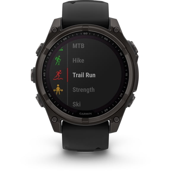 Garmin, monitor deportivo, fenix 8, 47mm, Sapphire Solar, Carbon Gray