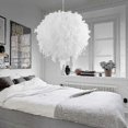 thumbnail image 1 of 2025 New White Feather Ceiling Lampshade Pendant Non-electric Shade Shade Reducing Ring Pendan Lamp - 30cm, 1 of 4