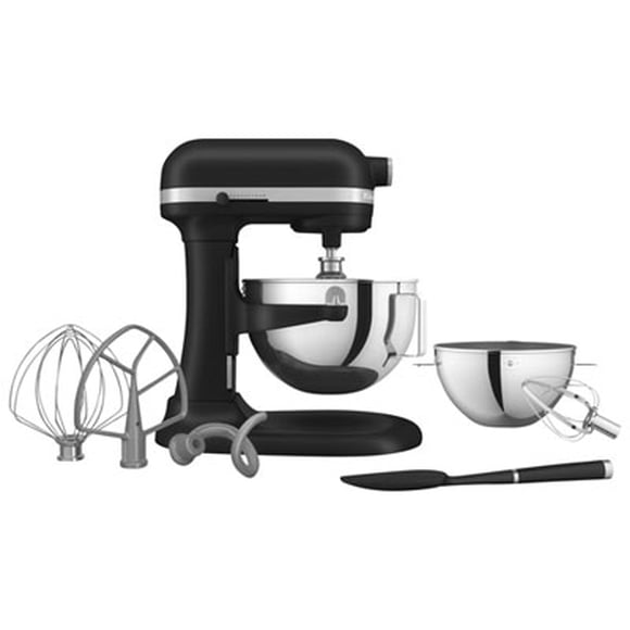 Batidora de pie con elevador de tazón KitchenAid - 5.5 cuartos - 500 vatios - negro mate