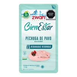 Pechuga de pavo Zwan Bien Estar baja en grasa 15 rebanadas redondas 150 g