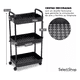 thumbnail image 2 of Carrito Organizador Multiusos 3 Niveles Ruedas 360 De Metal, Blanco, 2 of 5