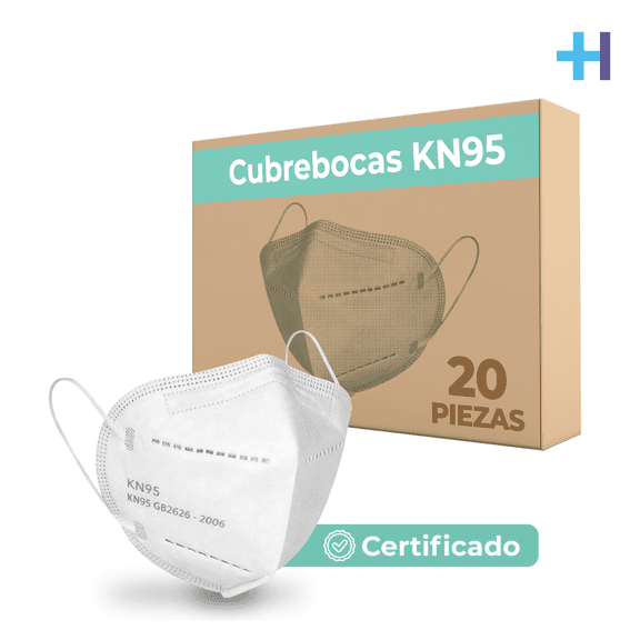 Mascarilla KN95 con 5 capas caja con 20 piezas