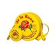 thumbnail image 4 of SET de 2 Piezas: BOLSA y MONEDERO en forma de MAZAPAN, Diseño de Dulce Tipico Mexicano, Forma Redonda, Bandolera, Vini Piel, Moda Kawaii, Estilo Novedoso y Encantador, Color Amarillo., 4 of 5