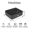 thumbnail image 2 of Caja Metálica Con Llave Negra Para Dinero Y Monedas, Cierre, 2 of 9
