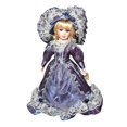 thumbnail image 1 of Muñeca de porcelana de 41 cm, adorable figura coleccionable antigua, para vestir, hecha de violeta, 1 of 9