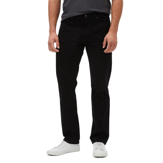 Jeans GAP Corte Recto Negro Verdadero para Hombre 36W x 32L