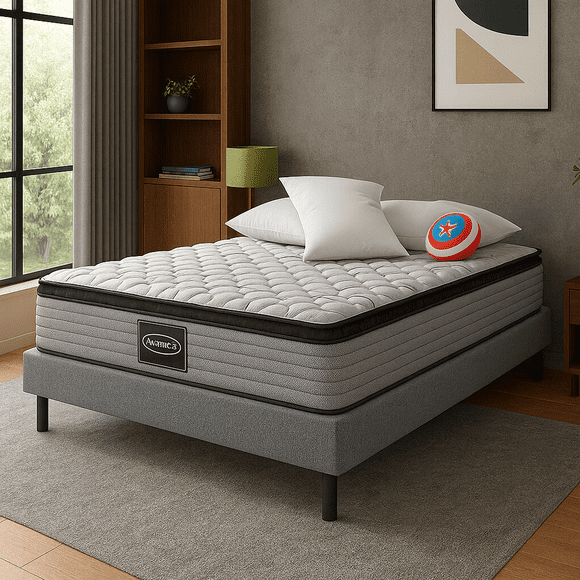 Colchon Queen Size America Antibacterial América Ortopedico + Complemento