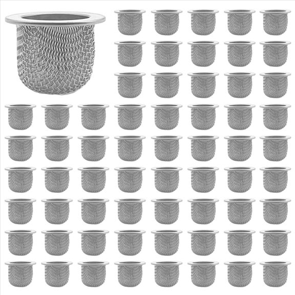 200 Piezas Accesorios de Filtro para Ahumador de Cócteles, Filtro de Doble Pantalla, Recipiente de Filtro de de Acero Inoxidable Lavable