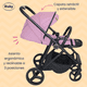 thumbnail image 5 of System travel carriola Sicilia + portabebé plagado compacto telas premium rosa, 5 of 9