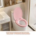 thumbnail image 3 of KALLORY Asiento De Inodoro Acolchado Rosa Con Espuma Silenciosa Y Lento Para En Casa, 3 of 8