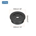 thumbnail image 2 of Uxcell 2 Pack Cable Cord Grommet, 1-3/16 Inch Desk Grommet Flexible Rubber Grommets, Black, 2 of 7