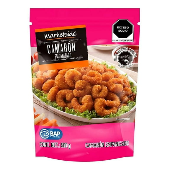 Camarón Empanizado Marketside Congelado Talla 60-100 500 g