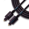 thumbnail image 1 of SatelliteSale DIGITAL TOSLINK SPDIF Audio Cable de fibra óptica PVC Cordón negro (3 pies) SatelliteSale Cable de audio óptico, 1 of 6