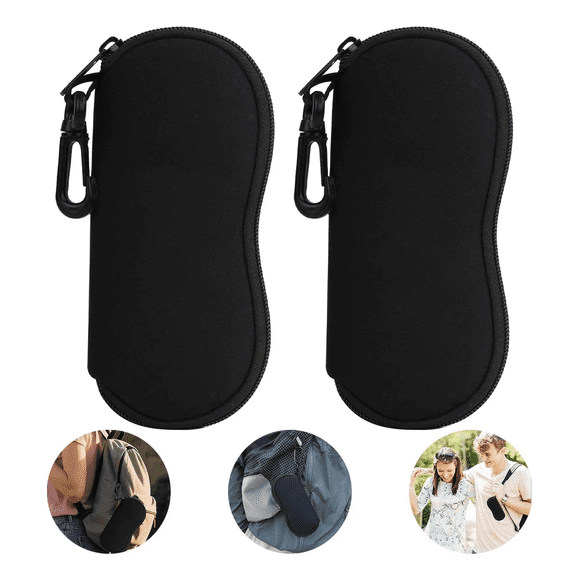 2pzs Estuche Funda Lentes Impermeable Portátil Suave Ligera Xtellar negro