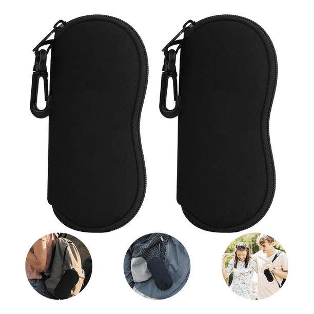 2pzs Estuche Funda Lentes Impermeable Portátil Suave Ligera Xtellar negro