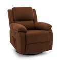 thumbnail image 1 of Korser Sillón Reclinable Giratorio 360°Adultos,Mecedora Pequeña Para Espacios Reducidos,Lino,Marrón, 1 of 6
