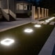 Luz solar enterrada, iluminación decorativa de jardín al aire libre ...