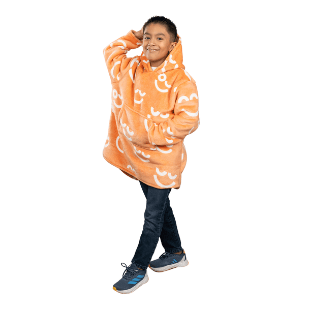 Sudadera Cobija Polar con Capucha Infantil Unitalla Naranja