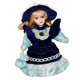 thumbnail image 5 of Muñecas de porcelana de 20 cm, niña con sombrero para exhibir, decoración del hogar. Azul, 5 of 6