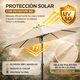 thumbnail image 5 of Sombrilla Plegable Para Exterior Jardin Playa Manivela 2.7m beige, 5 of 7