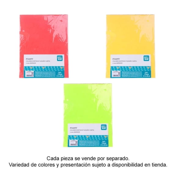 Foamy Pen+Gear Tamaño Carta Varios Modelos 5 Piezas