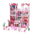 thumbnail image 1 of Casa de muñecas DIY para montar con muebles y accesorios con figura de muñecas para cumpleaños con 14 habitaciones, 1 of 9
