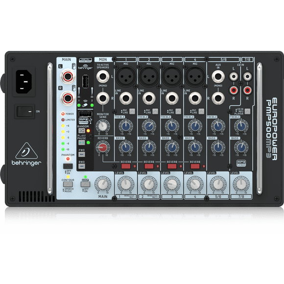 Mezcladora Behringer PMP500MP3 8 Canales Reproductor Mp3 PMP500MP3