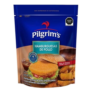 Carne para Hamburguesa de Pollo Pilgrim's Empanizadas 700 g