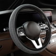 thumbnail image 1 of Funda de volante con diamantes de imitación para mujer | Diseño de diamantes brillantes | Ajuste universal de 14-15 pulgadas | Accesorio de verano para coche y protector de ruedas, 1 of 7