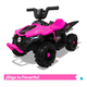 thumbnail image 3 of Cuatrimoto Eléctrica Montable TEK-188L para Niños 3-6 Años Bluetooth Luces LED Música 4 Ruedas Soporta 25 kg Rosa, 3 of 6