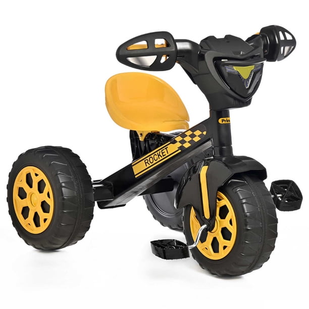 Triciclo Para Niño Prinsel Rocket 1459 Boy Color Negro Y Amarillo