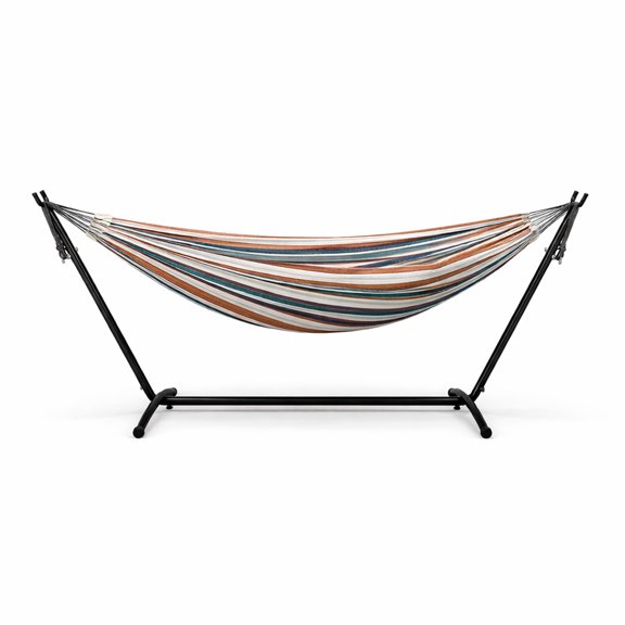 Ilios Innova | Hamaca con Soporte Metálico para Jardín, Patio o Terraza, Tela Resistente con Estructura de Acero, Diseño Cómodo y Estable