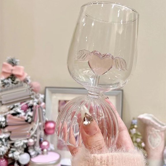 Copas de 350ml, copas de cóctel con decoración de corazón, decoración interior para fiestas, copa transparente para regalos de Yotijar Copas de cóctel