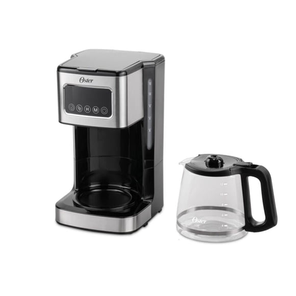 Cafetera Oster de Panel Táctil de 12 Tazas Plateado