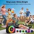 thumbnail image 2 of Bocina JYX, Bocina Bluetooth Portátil para Fiestas con 2 Micrófonos Inalámbricos, Altavoz Bluetooth con luces DJ y ajuste de eco para exteriores, 2 of 8